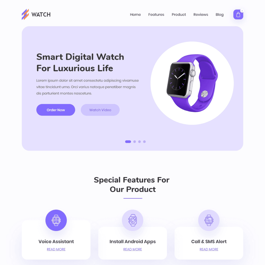 Watch - Product Responsive Landing Page