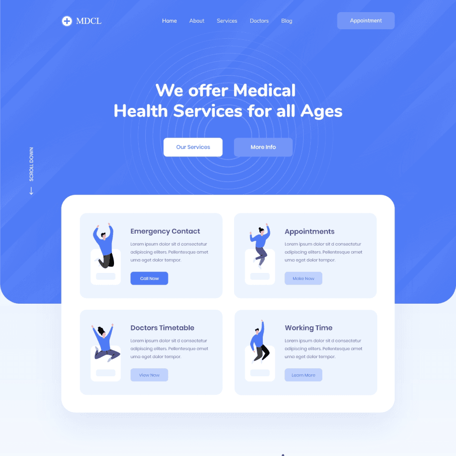 MDCL - Medical Landing Page